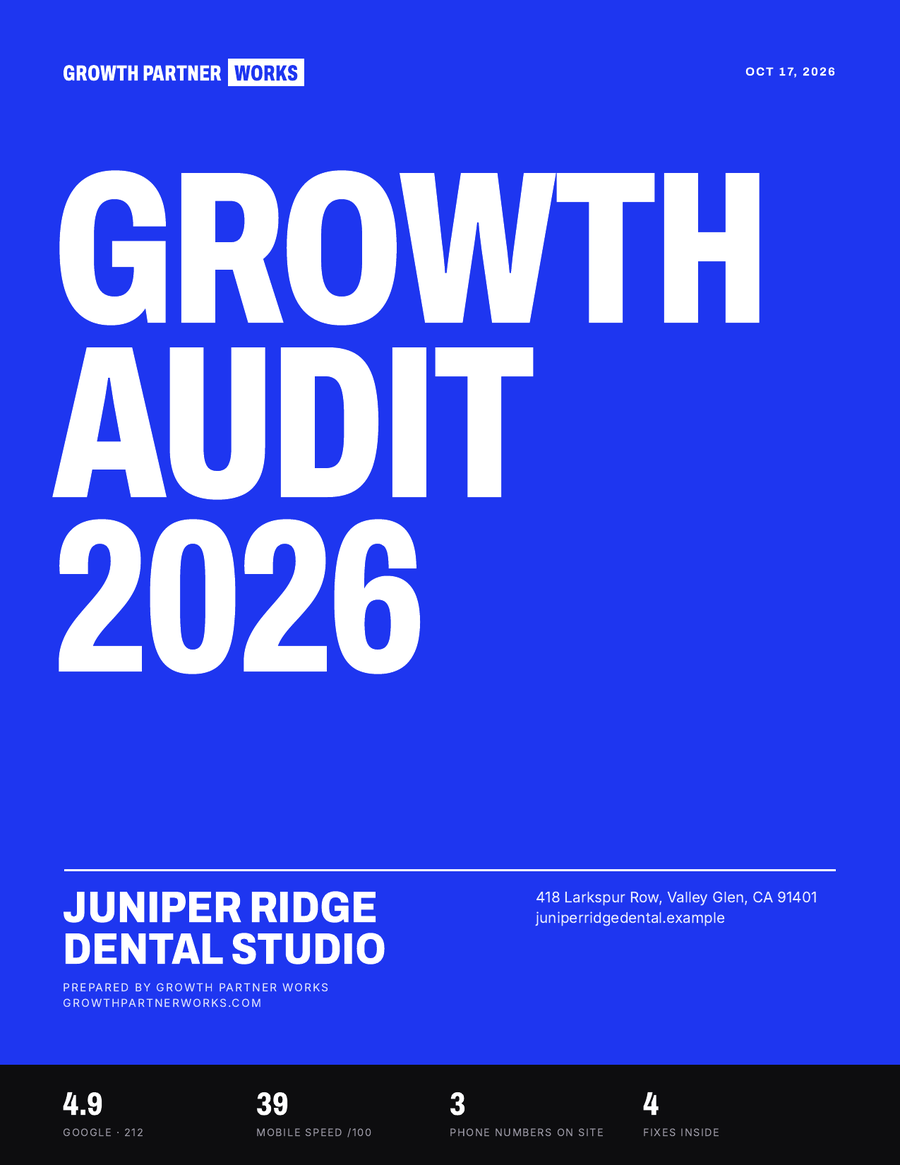 Sample report cover
